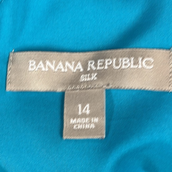 Banana Republic Teal Silk Twist Strap Cami Size 14 - Picture 4 of 5